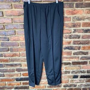 New Only Necessities Black Vintage Elastic Waist Pull-On Pants Women's Size 22WP